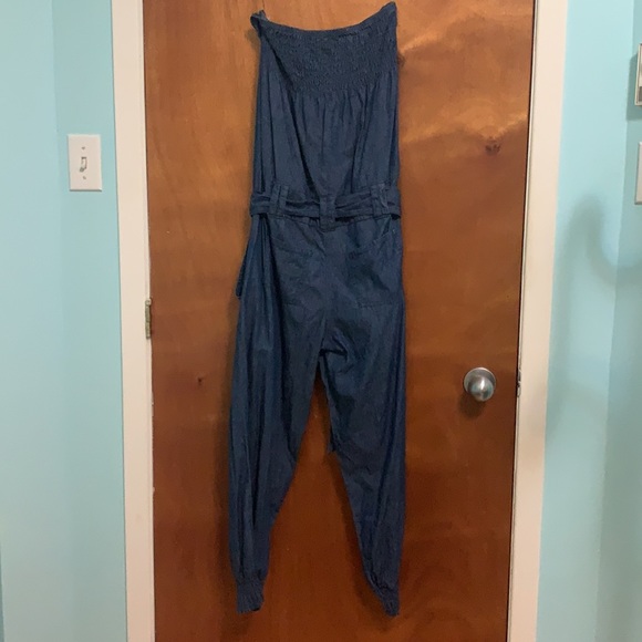 Off-shoulder dark summer denim jumper - Picture 3 of 4